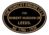Hunslet works plates (Robert Hudson style)