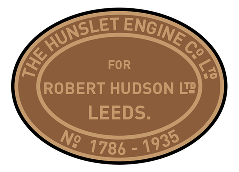 Hunslet works plates (Robert Hudson style)