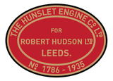 Hunslet works plates (Robert Hudson style)