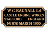 Bagnall works plates (very early style)