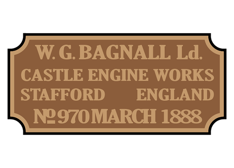 Bagnall works plates (very early style)