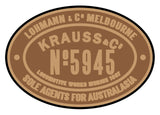 Krauss (Australian agent) works plates