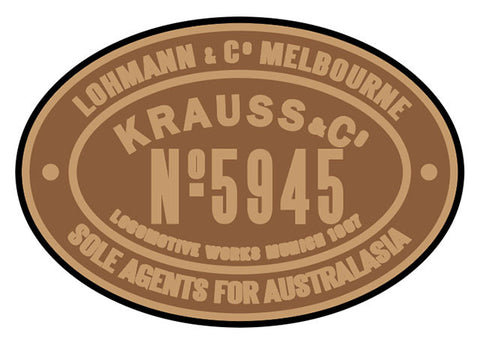 Krauss (Australian agent) works plates