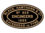 Black, Hawthorn works plates