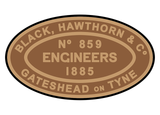 Black, Hawthorn works plates