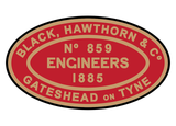 Black, Hawthorn works plates