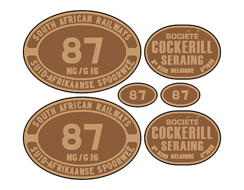 NGG16 Cockerill loco set plates