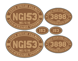NGG16 Hunslet-Taylor loco set plates