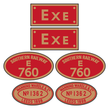 L&B Manning Wardle loco set plates