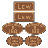 L&B Manning Wardle loco set plates