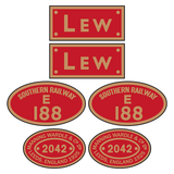 L&B Manning Wardle loco set plates