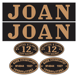 W&L 'Joan' loco set plates