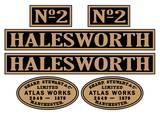 Southwold Railway No. 2 'Halesworth' loco set plates