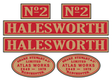 Southwold Railway No. 2 'Halesworth' loco set plates