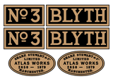 Southwold Railway No. 3 'Blyth' loco set plates