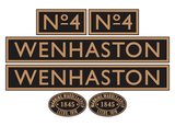 Southwold Railway No. 4 'Wenhaston' loco set plates