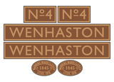 Southwold Railway No. 4 'Wenhaston' loco set plates