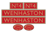 Southwold Railway No. 4 'Wenhaston' loco set plates