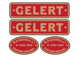 Bagnall "Gelert" (WHHR) loco set plates