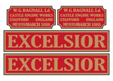 Bagnall 'Excelsior' loco set plates
