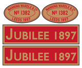 Manning-Wardle 'Jubilee 1897' loco set plates