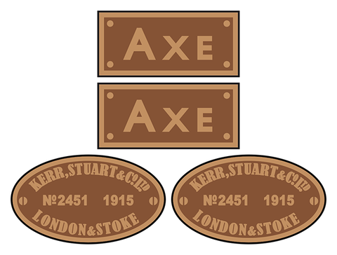 Kerr, Stuart 'Axe' loco set plates