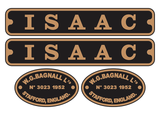 Bagnall 'Isaac' loco set plates