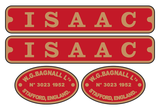 Bagnall 'Isaac' loco set plates