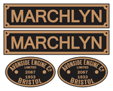 Avonside 'Marchlyn' loco set plates