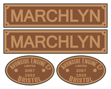 Avonside 'Marchlyn' loco set plates