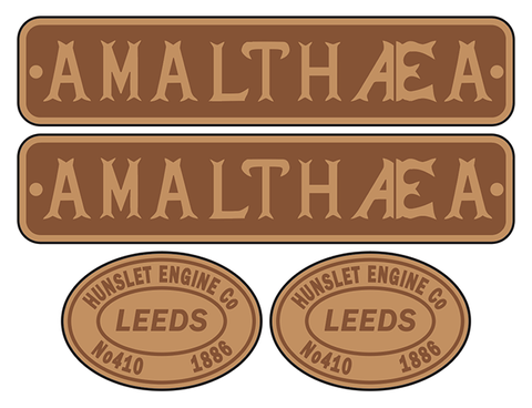 Padarn Railway Hunslet loco set plates