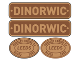 Padarn Railway Hunslet loco set plates