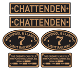 W&L 'Chattenden' loco set plates