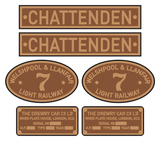 W&L 'Chattenden' loco set plates