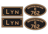 L&B Baldwin 'Lyn' loco set plates