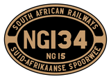 South African Railways number plates