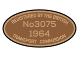 British Transport Commission number plates