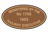 Railway Executive number plates