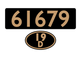 Smokebox number plate and shed code plate