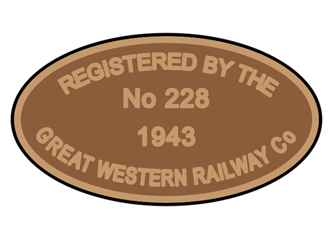 GWR Private Owner registration plates