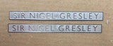 LNER stainless steel A4 nameplates