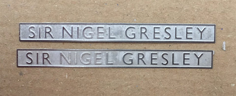 LNER stainless steel A4 nameplates