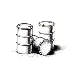 Three Oil Drums