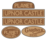 Ffestiniog Railway 'Upnor Castle' loco set plates