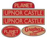 Ffestiniog Railway 'Upnor Castle' loco set plates