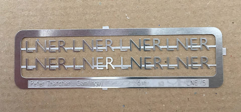 LNER 6" stainless steel characters