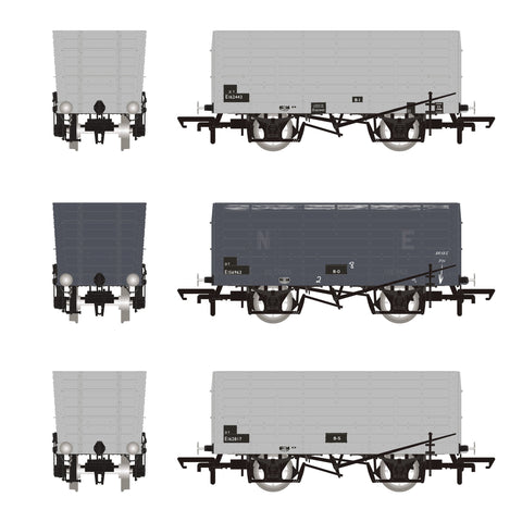 DGM 12 Hopper - BR Grey, with black panels - Triple Pack