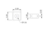 Mosskito Brass Hornblocks 1.55mm ID