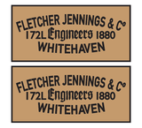Fletcher Jennings (rectangular style) works plates