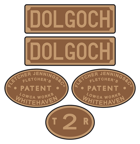 Talyllyn Railway 'Dolgoch' loco set plates